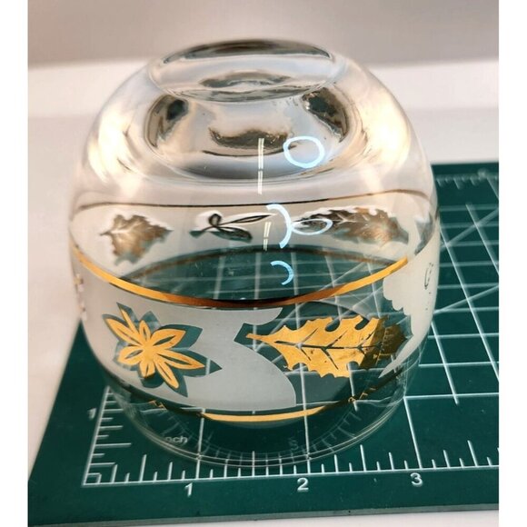 Culver Starlyte Roly Poly Lowball Old Fashioned Glasses Frosted Band Design Mid - Picture 3 of 7